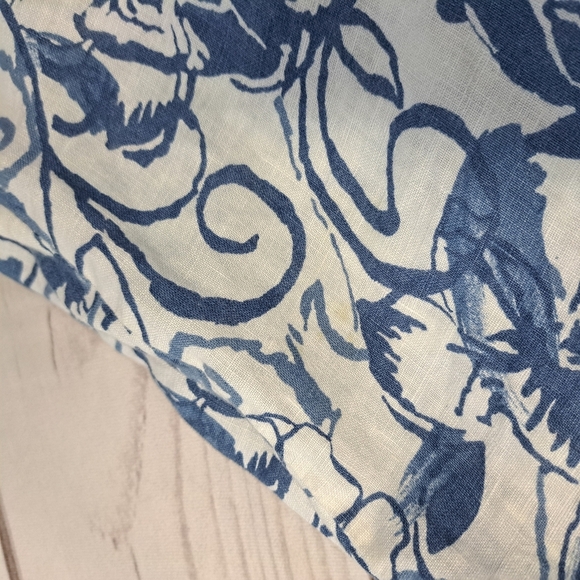 JM Collection Blue and White Linen Skirt Size 18w - Picture 13 of 13